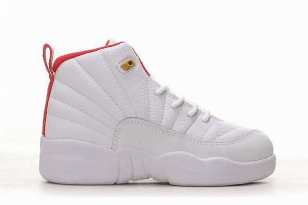 Air Jordan XII(12) Kids White Red