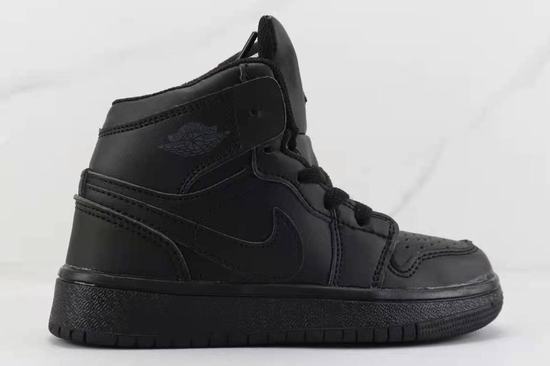 Kids Air Jordan I( 1) High Triple Black