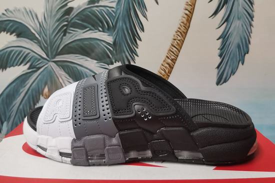 Air More Uptempo 96 Slide Black Grey White Women