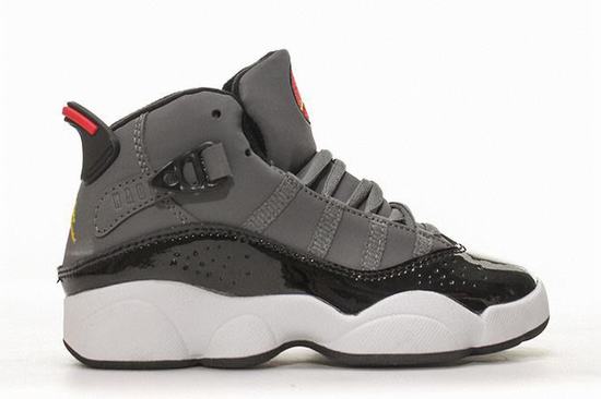 Air Jordan VI(6) Ring Grey Black White Kids
