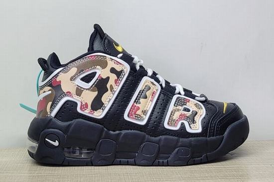 Air More Uptempo Black Camouflage Kids
