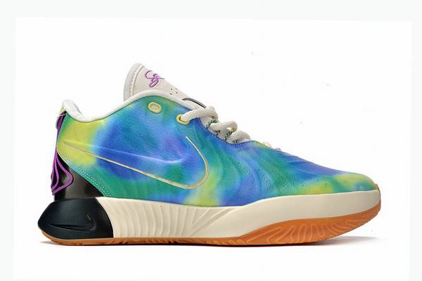 Zoom LeBron 21 Low Green Blue Yellow Women