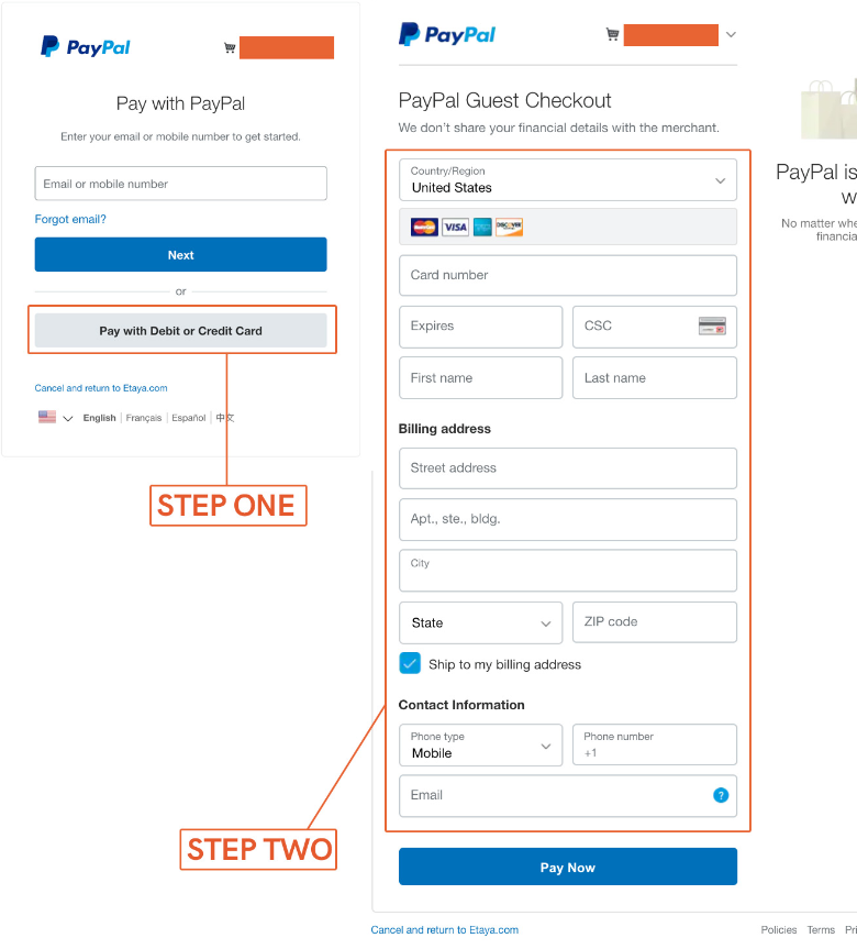 Payment Method 1 paycard