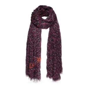 Leopard Stole M75032 Prune