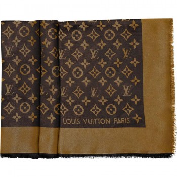 Monogram Lurex Shawl M71380 Brown 1 Monogram Lurex Shawl M71380 Brown