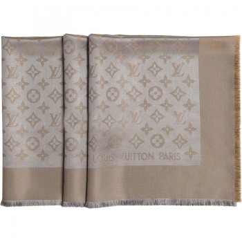 Monogram Lurex Shawl M71379 Beige 1 Monogram Lurex Shawl M71379 Beige