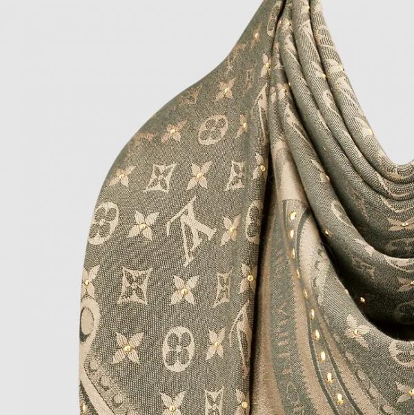 STUDDY DENIM MONOGRAM SHAWL M76883 - Image 2