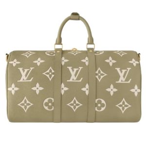 M46671 Made of Monogram Empreinte leather Kaki Fango / Cream Kaki Fango / Cream Keepall Bandoulière 45