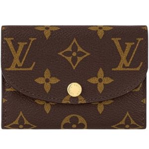 M62361 Monogram coated canvas  Rose Ballerine Pink Grained cowhide-leather trim Rosalie Coin Purse
