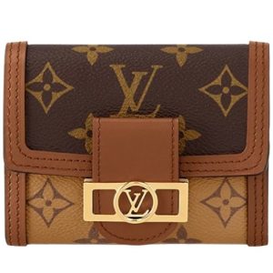 M68725 Monogram and Monogram Reverse coated canvas Calf-leather trim Calf-leather lining Dauphine Compact Wallet