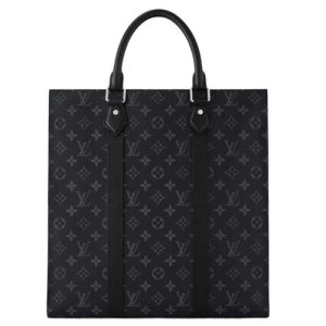 M46452 Monogram Eclipse coated canvas Cowhide-leather trim Textile lining Sac Plat