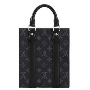 M46453 Monogram Eclipse coated canvas Cowhide-leather trim Textile lining Sac Plat Mini