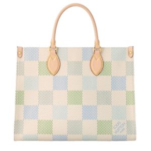 N40518 Damier Giant coated canvas Pistachio Cowhide-leather trim Twill lining OnTheGo MM