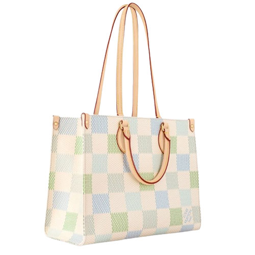 N40518 Damier Giant coated canvas Pistachio Cowhide-leather trim Twill lining OnTheGo MM 3 N40518 Damier Giant coated canvas Pistachio Cowhide-leather trim Twill lining OnTheGo MM - Image 2