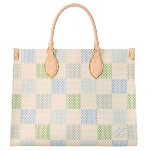 N40518 Damier Giant coated canvas Pistachio Cowhide-leather trim Twill lining OnTheGo MM 5 N40518 Damier Giant coated canvas Pistachio Cowhide-leather trim Twill lining OnTheGo MM - Image 3