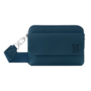 M24750 Bleu Atlantique  Cowhide leather Cowhide-leather trim Fastline Messenger