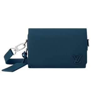 M83320 Bleu Atlantique Cowhide leather Cowhide-leather trim Fastline Wearable Wallet