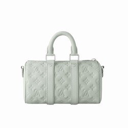 M23163 Mineral Gray Embossed Taurillon Monogram cowhide leather Cowhide leather trim Keepall Bandoulière 25 7 M23163 Mineral Gray Embossed Taurillon Monogram cowhide leather Cowhide leather trim Keepall Bandoulière 25