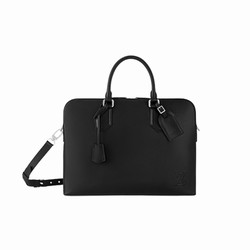 M24391 Black Calf-leather trim Shoulder pad Silver-color hardware Porte Document Voyage PM 1 M24391 Black Calf-leather trim Shoulder pad Silver-color hardware Porte Document Voyage PM