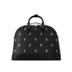 M24397 Black Silver LV Blason calfskin Calfskin trim Textile lining Runway Alma Duffle 7 M24397 Black Silver LV Blason calfskin Calfskin trim Textile lining Runway Alma Duffle - Image 4