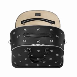 M24397 Black Silver LV Blason calfskin Calfskin trim Textile lining Runway Alma Duffle 5 M24397 Black Silver LV Blason calfskin Calfskin trim Textile lining Runway Alma Duffle - Image 3