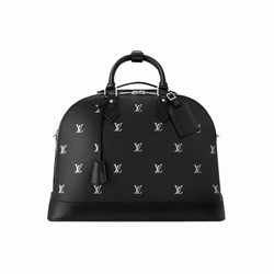 M24397 Black Silver LV Blason calfskin Calfskin trim Textile lining Runway Alma Duffle 1 M24397 Black Silver LV Blason calfskin Calfskin trim Textile lining Runway Alma Duffle