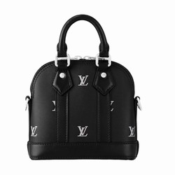 M83184 Black Silver Calfskin Calfskin trim Textile lining Nano Alma 7 M83184 Black Silver Calfskin Calfskin trim Textile lining Nano Alma
