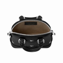 M83184 Black Silver Calfskin Calfskin trim Textile lining Nano Alma 5 M83184 Black Silver Calfskin Calfskin trim Textile lining Nano Alma - Image 3