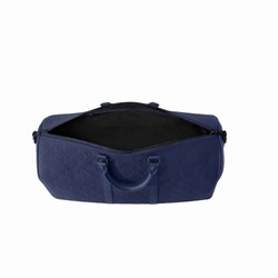 M11495 Sapphire Monogram embossed Taurillon cowhide leather Cowhide leather trim Keepall Bandoulière 50 5 M11495 Sapphire Monogram embossed Taurillon cowhide leather Cowhide leather trim Keepall Bandoulière 50