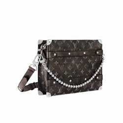 M11519 Black Brushed Monogram cowhide leather Cowhide leather trim Loose Trunk 3 M11519 Black Brushed Monogram cowhide leather Cowhide leather trim Loose Trunk - Image 2