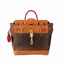 M11534 Monogram Dust coated canvas Aged cowhide leather trim Textile lining Steamer 30 7 M11534 Monogram Dust coated canvas Aged cowhide leather trim Textile lining Steamer 30