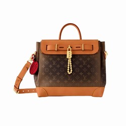 M11534 Monogram Dust coated canvas Aged cowhide leather trim Textile lining Steamer 30 1 M11534 Monogram Dust coated canvas Aged cowhide leather trim Textile lining Steamer 30