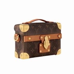 M11535 Monogram Dust coated canvas Aged cowhide leather trim Textile lining Soul Trunk 3 M11535 Monogram Dust coated canvas Aged cowhide leather trim Textile lining Soul Trunk - Image 2