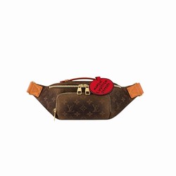 M11539 Monogram Dust coated canvas Aged cowhide-leather trim Textile lining Rush Bumbag 5 M11539 Monogram Dust coated canvas Aged cowhide-leather trim Textile lining Rush Bumbag - Image 3
