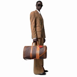 M11541 Monogram Dust coated canvas Aged cowhide-leather trim Textile lining Keepall Bandoulière 50 7 M11541 Monogram Dust coated canvas Aged cowhide-leather trim Textile lining Keepall Bandoulière 50