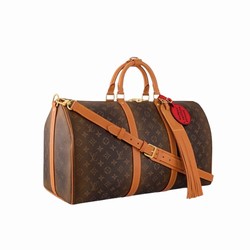 M11541 Monogram Dust coated canvas Aged cowhide-leather trim Textile lining Keepall Bandoulière 50 3 M11541 Monogram Dust coated canvas Aged cowhide-leather trim Textile lining Keepall Bandoulière 50 - Image 2