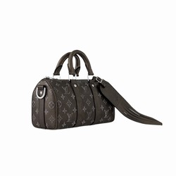 M11595 Black Brushed Monogram cowhide leather Cowhide leather trim Keepall Bandoulière 25 3 M11595 Black Brushed Monogram cowhide leather Cowhide leather trim Keepall Bandoulière 25 - Image 2