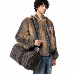 M11596 Black Brushed Monogram cowhide leather Cowhide leather trim Keepall Bandoulière 50 7 M11596 Black Brushed Monogram cowhide leather Cowhide leather trim Keepall Bandoulière 50