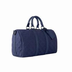 M11691 Sapphire Taurillon Monogram embossed cowhide leather Cowhide leather trim Keepall Bandoulière 35 3 M11691 Sapphire Taurillon Monogram embossed cowhide leather Cowhide leather trim Keepall Bandoulière 35 - Image 2