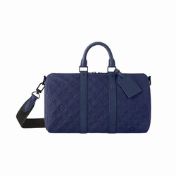 M11691 Sapphire Taurillon Monogram embossed cowhide leather Cowhide leather trim Keepall Bandoulière 35 1 M11691 Sapphire Taurillon Monogram embossed cowhide leather Cowhide leather trim Keepall Bandoulière 35