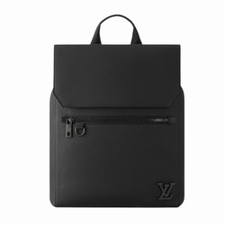 M21367 Black Cowhide leather Cowhide leather trim Textile lining Flap Backpack 1 M21367 Black Cowhide leather Cowhide leather trim Textile lining Flap Backpack