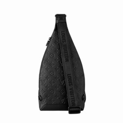 M21890 Black Calf leather Cowhide leather trim Duo Slingbag 7 M21890 Black Calf leather Cowhide leather trim Duo Slingbag