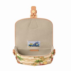 M24986 Sand Monogram Surfin’ coated canvas Cowhide leather trim Montsouris Messenger PM 3 M24986 Sand Monogram Surfin’ coated canvas Cowhide leather trim Montsouris Messenger PM - Image 2