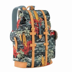 M24996 Navy Blue Monogram Surfin’ coated canvas Cowhideleather trim Christopher MM 5 M24996 Navy Blue Monogram Surfin’ coated canvas Cowhideleather trim Christopher MM - Image 3