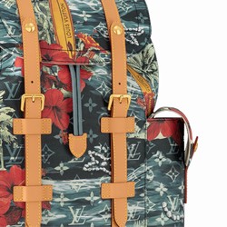 M24996 Navy Blue Monogram Surfin’ coated canvas Cowhideleather trim Christopher MM 3 M24996 Navy Blue Monogram Surfin’ coated canvas Cowhideleather trim Christopher MM - Image 2