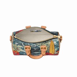 M25440 Navy Blue Monogram Surfin’ coated canvas Cowhide leather trim Keepall Bandoulière 25 5 M25440 Navy Blue Monogram Surfin’ coated canvas Cowhide leather trim Keepall Bandoulière 25