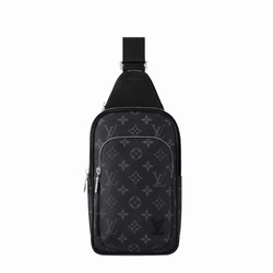 M47137 Monogram Eclipse coated canvas Cowhide leather trim Textile lining Avenue Slingbag PM