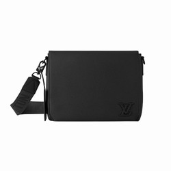M57080 Black grained calf leather Cowhide leather trim Textile lining Takeoff Messenger 1 M57080 Black grained calf leather Cowhide leather trim Textile lining Takeoff Messenger