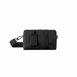 M59255 Black Aerogram grained calf leather Cowhide leather trim Textile lining City Keepall 1 M59255 Black Aerogram grained calf leather Cowhide leather trim Textile lining City Keepall