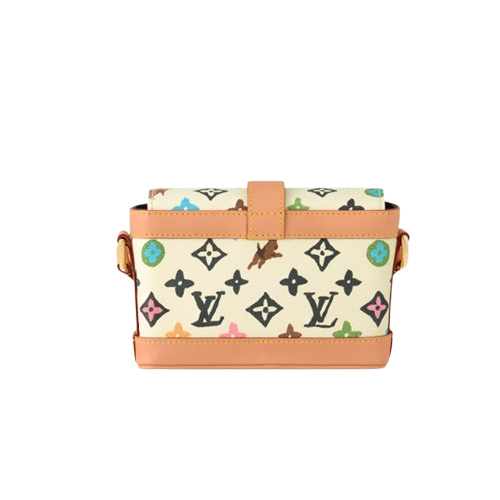M83346 Vanilla Monogram Craggy coated canvas Cowhide leather trim Envelope Wearable Wallet 7 M83346 Vanilla Monogram Craggy coated canvas Cowhide leather trim Envelope Wearable Wallet Inspired by the envelope design of the Louis Vuitton Cruiser travel bag, the Envelope Wearable Wallet features a triangular flap that closes with a Wavy magnetic button. The Monogram canvas has been reinterpreted by Tyler, into his colorful Craggy style, meaning drawn by hand, with daisies and fox terriers added to the pattern. 19 x 12 x 7 cm (length x height x width ) Vanilla Monogram Craggy coated canvas Cowhide-leather trim Textile lining Polished gold-color hardware One large compartment Inside flat pocket Magnetic flap closure Strap : Not removable, adjustable Strap Drop : 40.0 cm Strap Drop Max. : 55.0 cm This reference is either Made in France, Spain, Italy or in the US.